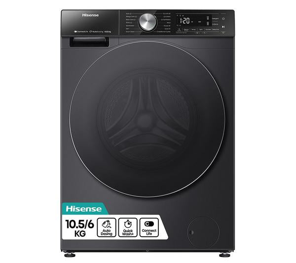 Hisense WD5S1045BB 5S Series Auto Dosing WiFi Washer Dryer 10.5kg Black