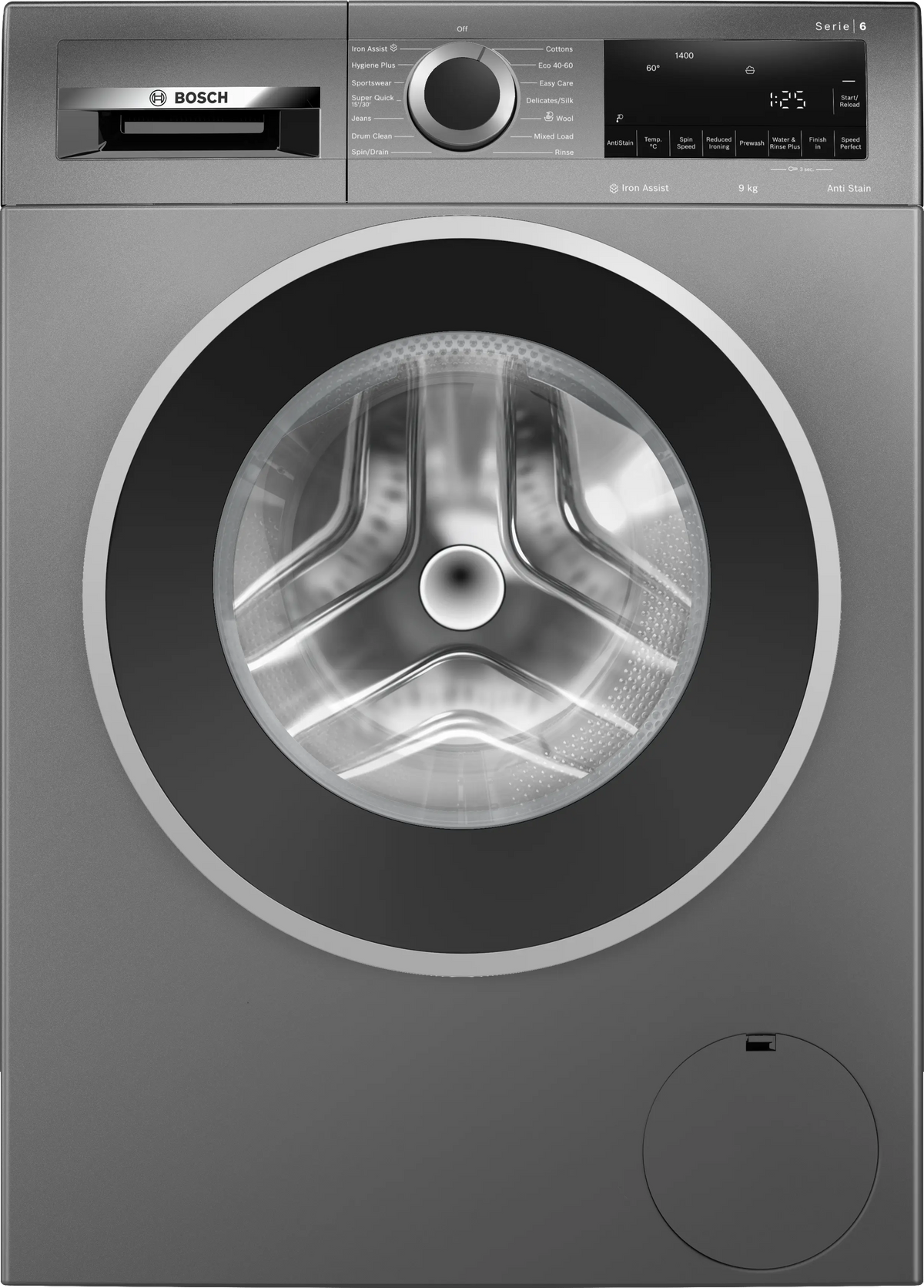 Bosch WGG244ZCGB Series 6 Freestanding Washing Machine 9kg 1400rpm Cast Iron Grey
